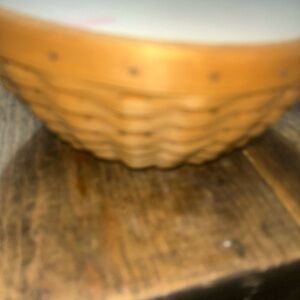 Longaberger‎ 9 Inch Bowl Basket With Lidded Protector